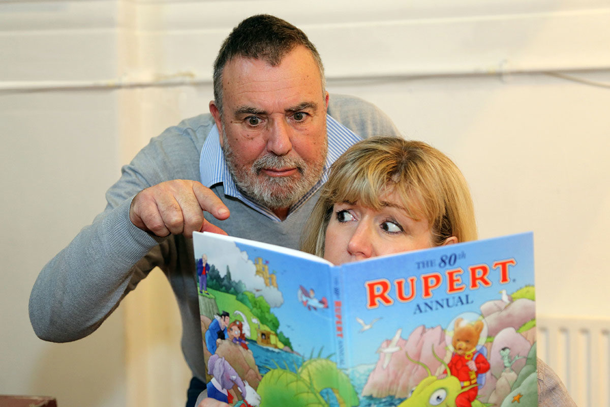Ian Mole and Debra Shepherd in Rupert and the Search for a Modern Adventure