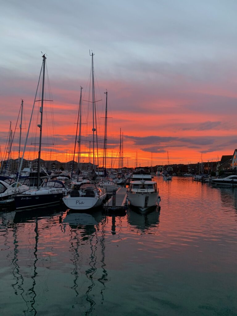 Sunset over Port Solent